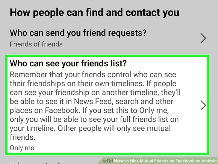 How to hide mutual friends from facebook